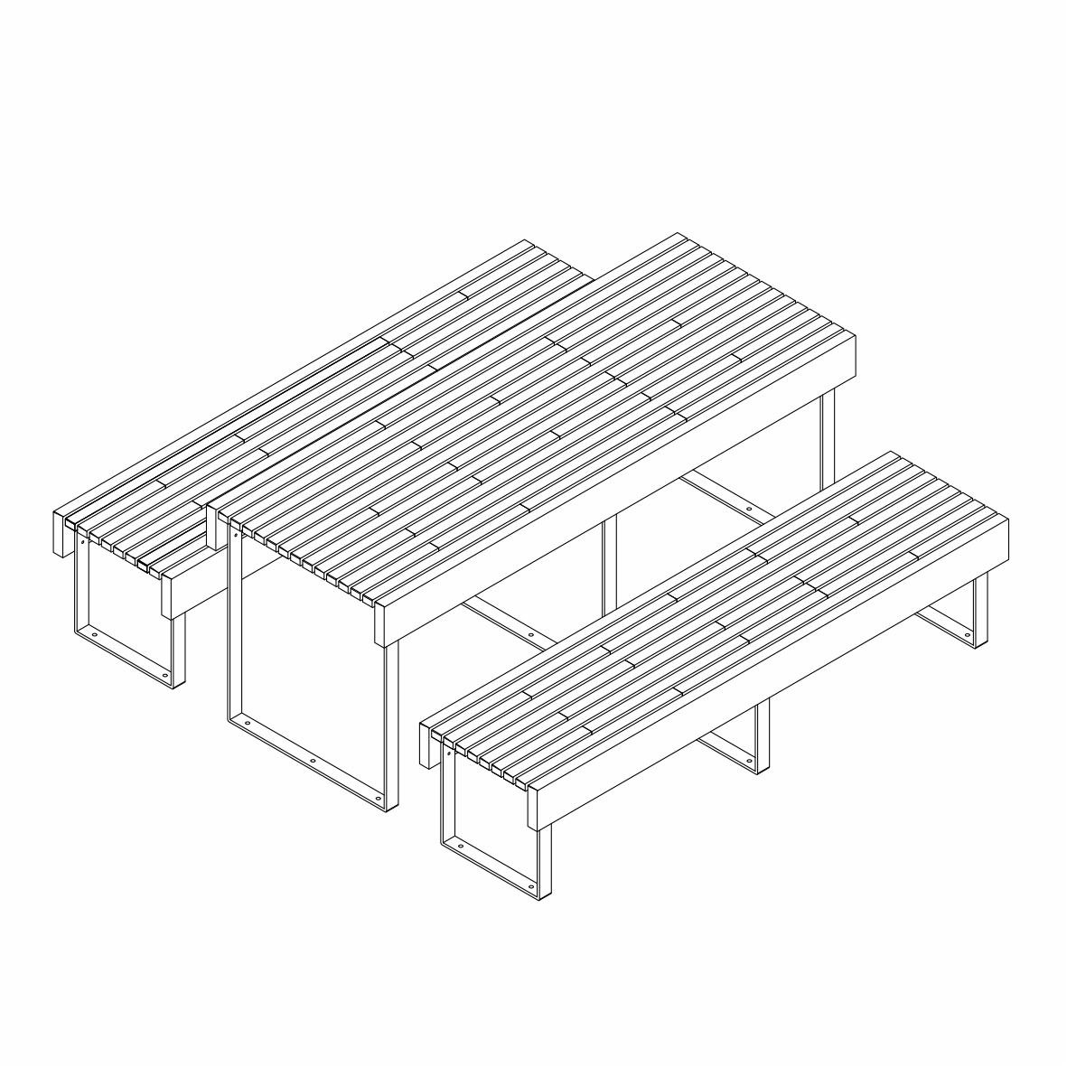 MBa04 – Bancs et table de pique-nique